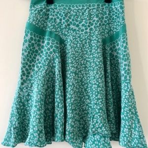 Marc Jacobs Green Patterned Silk Skirt